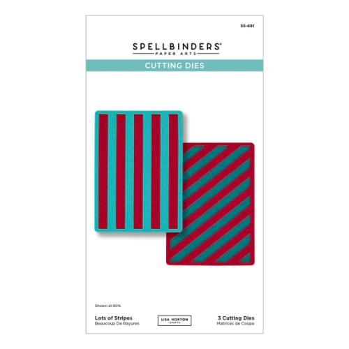 Spellbinders - Lots of Stripes Etched Dies from the All About Christmas Collection by Lisa Horton