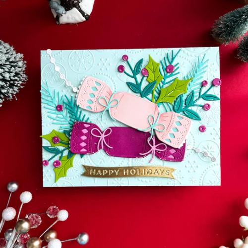 Spellbinders - Christmas Cracker Etched Dies from the City Holiday Collection by Yana Smakula