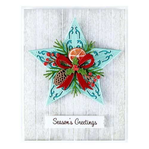 Spellbinders - Barn Star Wreath Etched Dies from the Country Christmas Collection by Annie Williams