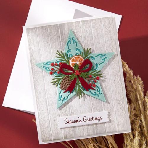 Spellbinders - Barn Star Wreath Etched Dies from the Country Christmas Collection by Annie Williams