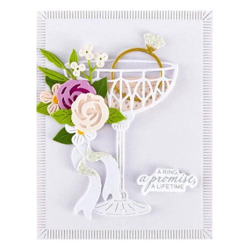 Spellbinders - Linear Touch Rectangles and Tag Etched Dies from the Happier Hour Collection