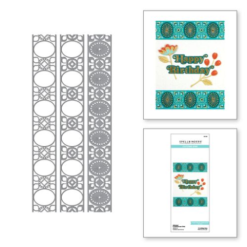 Spellbinders - Stitched Kaleidoscope Strip Etched Dies