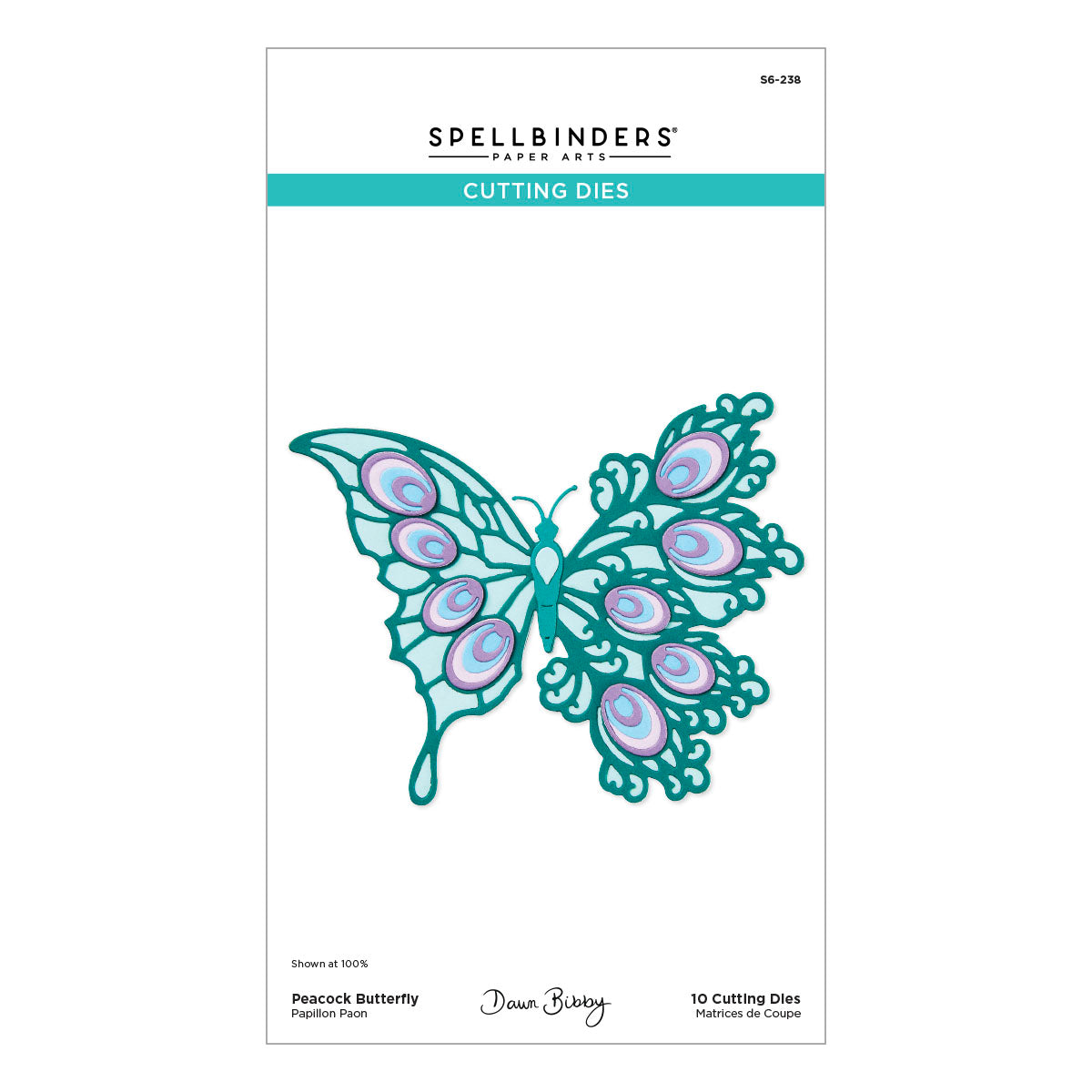 Spellbinders - Peacock Butterfly Etched Dies
