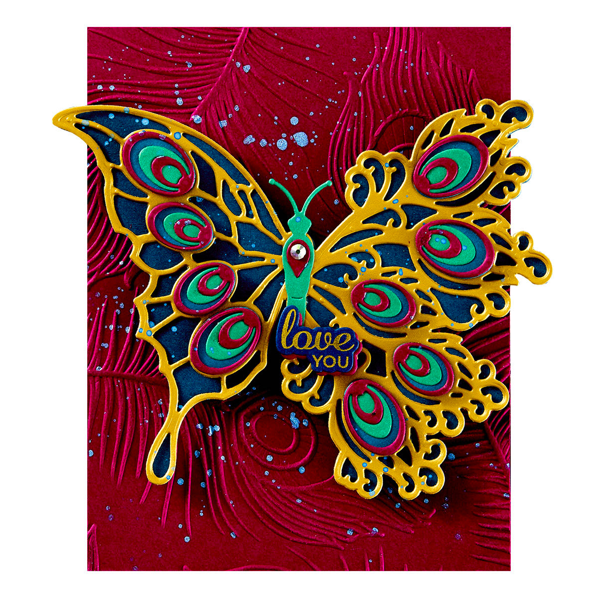 Spellbinders - Peacock Butterfly Etched Dies