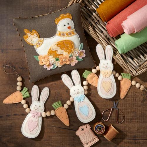 Spellbinders - Felt Carrot Companion Etched Dies from the Spring Felt Stitch & Create Collection by Nichol Spohr