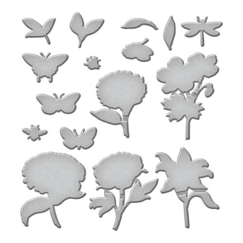 Spellbinders - Beautiful Blooms Stamp and Die Bundle by Simon Hurley - Postage as per Actual