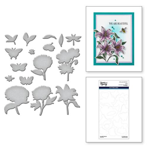 Spellbinders - Beautiful Blooms Stamp and Die Bundle by Simon Hurley - Postage as per Actual