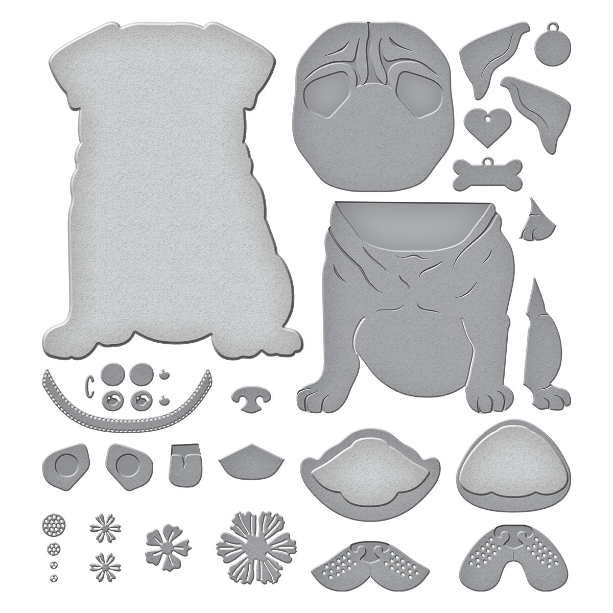 Spellbinders - Big Pug Etched Dies