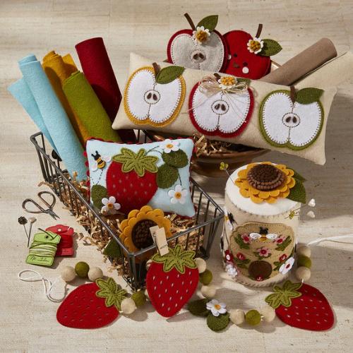 Spellbinders - Felt Cheeky Apple Etched Dies from the Summer Felt Stitch & Create Collection by Nichol Spohr