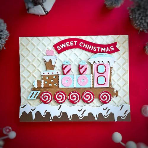 Spellbinders - Gingerbread Train Etched Dies from the Candy Christmas Collection by Stamperia