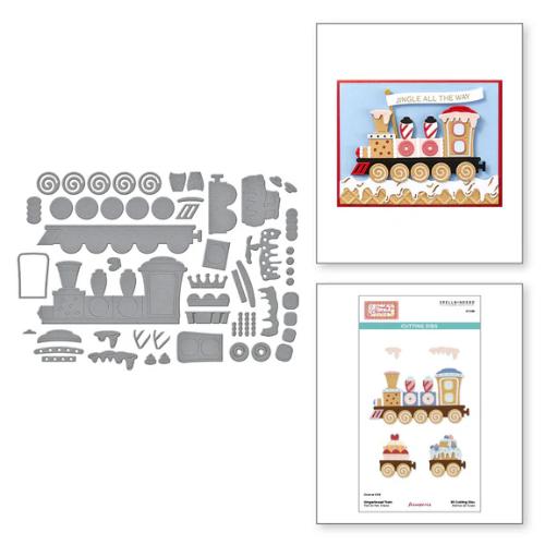Spellbinders - Gingerbread Train Etched Dies from the Candy Christmas Collection by Stamperia