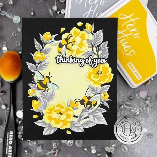 Hero Arts - Color Layering Bee Florals Stencil