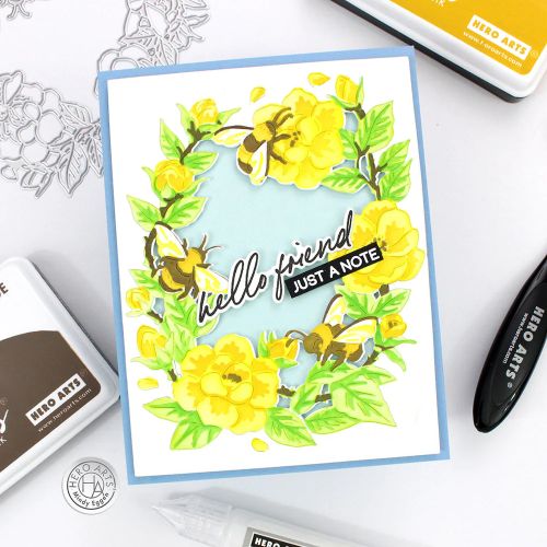 Hero Arts - Color Layering Bee Florals Stencil
