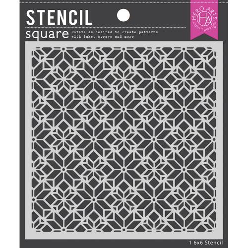 Hero Arts - Poinsettia Stained Glass Pattern Stencil