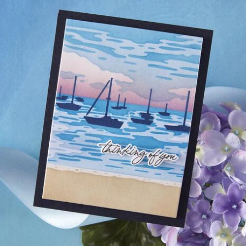 Hero Arts - Color Layering Harbor Stencils from the Seaside Blooms Collection