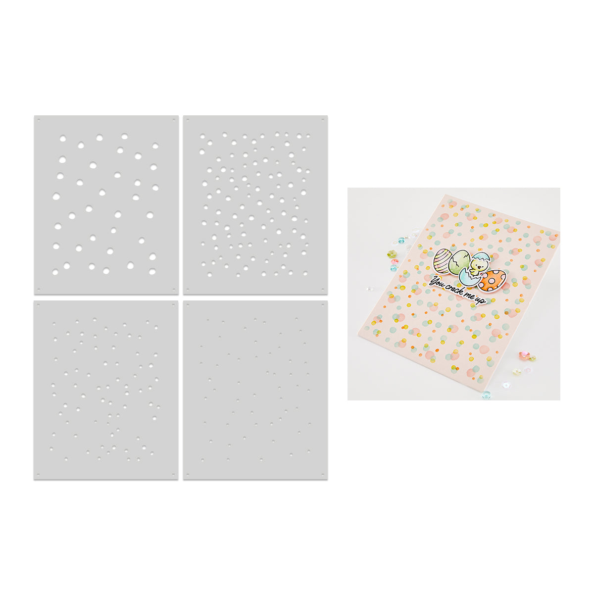 Hero Arts Confetti Layering Stencil Set