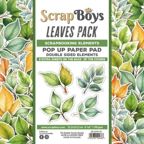 ScrapBoys Leaves Pack 6x6 Inch Pop Up Paper Pad (SB-LEPA-01)