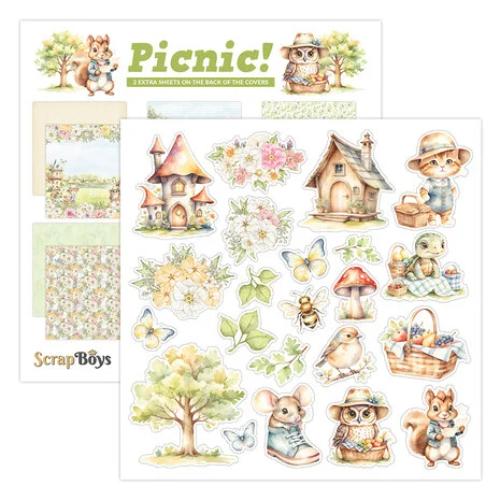Scrap Boys Picnic! 8x8 Inch Paper Pad (SB-PICN-10)