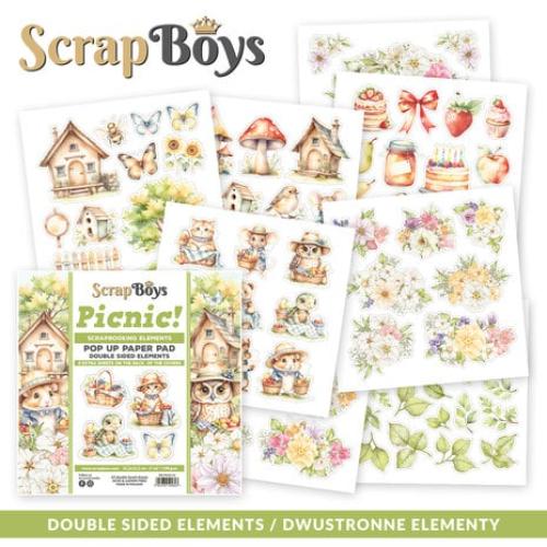 Scrap Boys Picnic! 6x6 Inch Pop Up Paper Pad (SB-PICN-11)