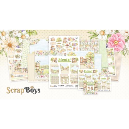 Scrap Boys Picnic! 6x6 Inch Pop Up Paper Pad (SB-PICN-11)