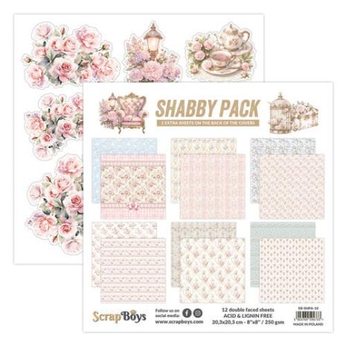 Scrap Boys Shabby Pack 8x8 Inch Paper Pad (SB-SHPA-10)