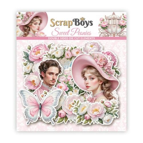 ScrapBoys Sweet Peonies Double Sided Die Cut Elements (37pcs) (SB-SWPE-12)