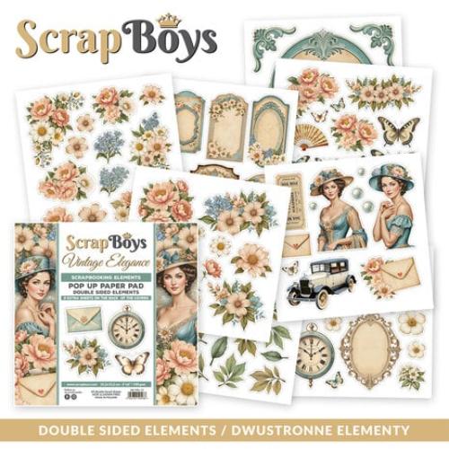 Scrap Boys Vintage Elegance 6x6 Inch Pop Up Paper Pad (SB-VIEL-11)
