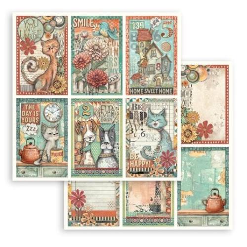 Stamperia Furry Friends 12x12 Inch Paper Sheet 6 Cards (1 sheet) (SBB1102) - Postage as per Actual
