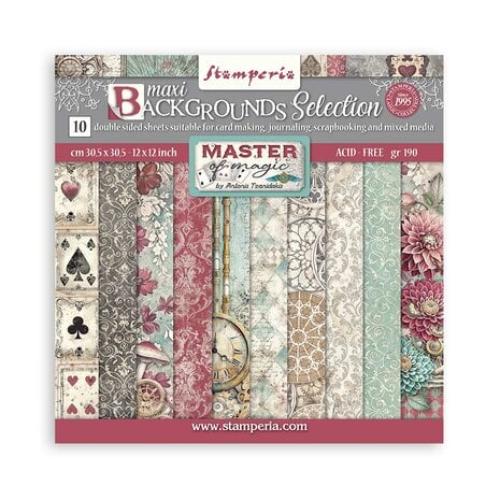 Stamperia Master of Magic Maxi Background Selection 12x12 Inch Paper Pack (SBBL167) - Postage as per Actual