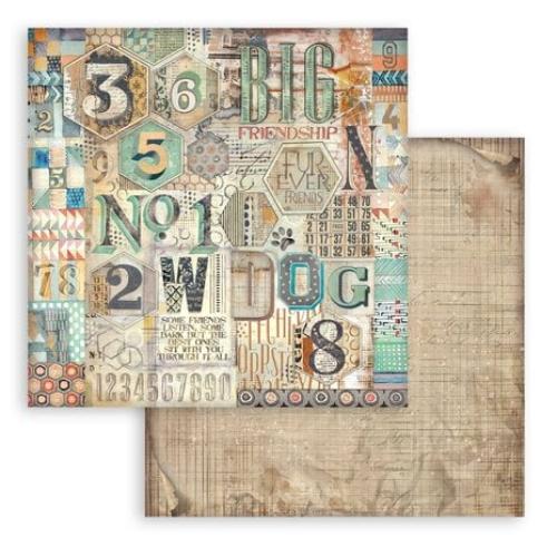 Stamperia Furry Friends 12x12 Inch Paper Pack Maxi Background Selection (SBBL177) - Postage as per Actual