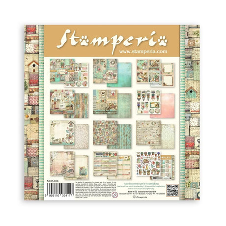 Stamperia Garden 8x8 Inch Paper Pack (SBBS104)