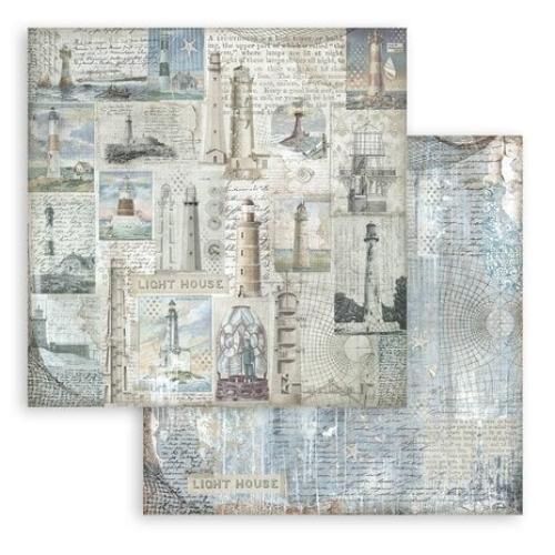 Stamperia Silent Sea 8x8 Inch Paper Pack Backgrounds Selection (SBBS126)