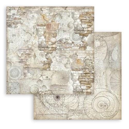 Stamperia Silent Sea 8x8 Inch Paper Pack Backgrounds Selection (SBBS126)