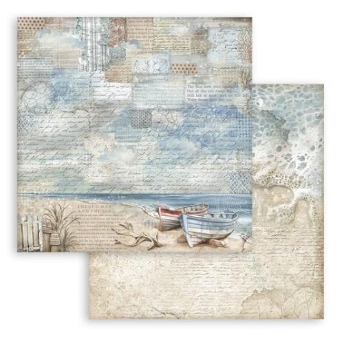Stamperia Silent Sea 8x8 Inch Paper Pack Backgrounds Selection (SBBS126)