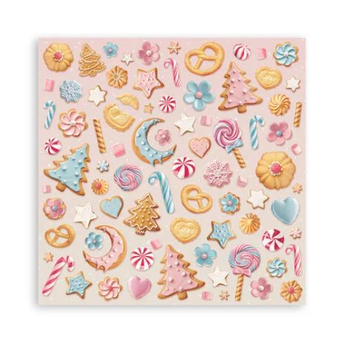 Stamperia Candy Christmas 8x8 Inch Paper Pack (SBBS129)