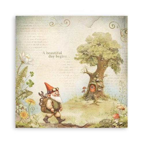 Stamperia Hidden Grove 8x8 Inch Paper Pack Maxi Backgrounds Selection (Single Face) (SBBSXB10)