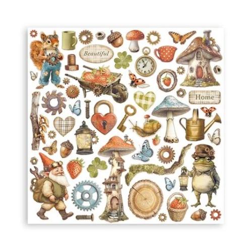 Stamperia Hidden Grove 8x8 Inch Paper Pack Maxi Backgrounds Selection (Single Face) (SBBSXB10)