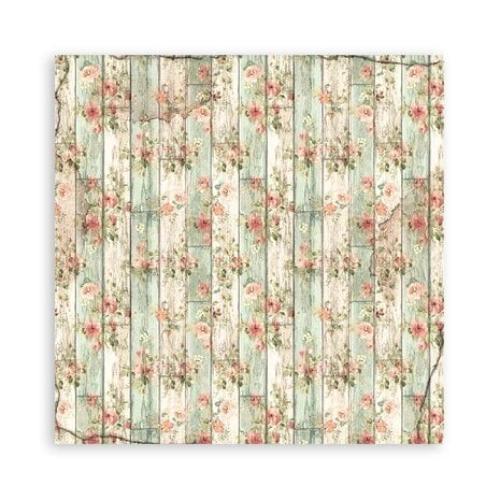 Stamperia House of Roses 8x8 Inch Paper Pack Maxi Backgrounds Selection (Single Face) (SBBSXB11)