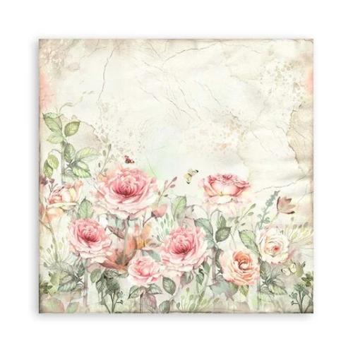 Stamperia House of Roses 8x8 Inch Paper Pack Maxi Backgrounds Selection (Single Face) (SBBSXB11)