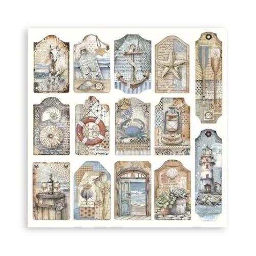 Stamperia Silent Sea 8x8 Inch Paper Pack Maxi (Single Face) (SBBSXB12)