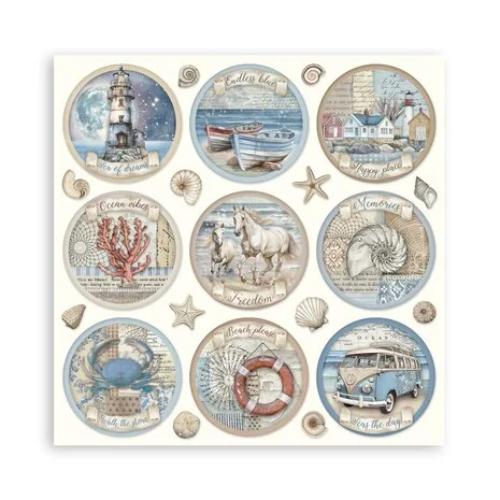 Stamperia Silent Sea 8x8 Inch Paper Pack Maxi (Single Face) (SBBSXB12)