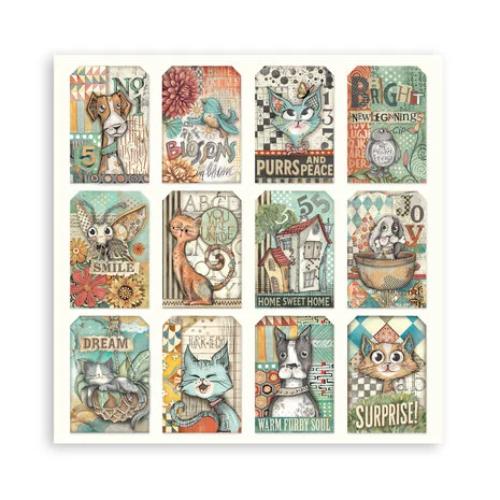 Stamperia Furry Friends 8x8 Inch Maxi Paper Pack (Single Face) (SBBSXB18)
