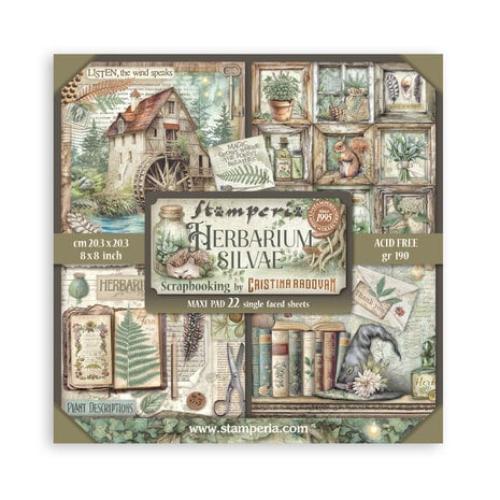 Stamperia Herbarium Silvae 8x8 Inch Maxi Paper Pack (Single Face) (SBBSXB20)
