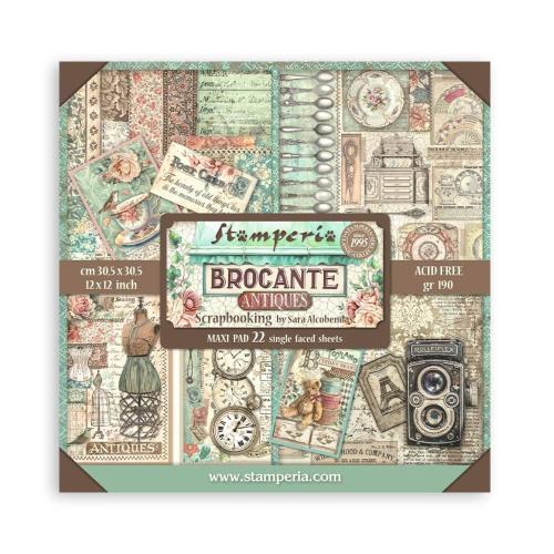 Stamperia Brocante Antiques 12x12 Inch Paper Pack (Single Face) - Postage as per Actual