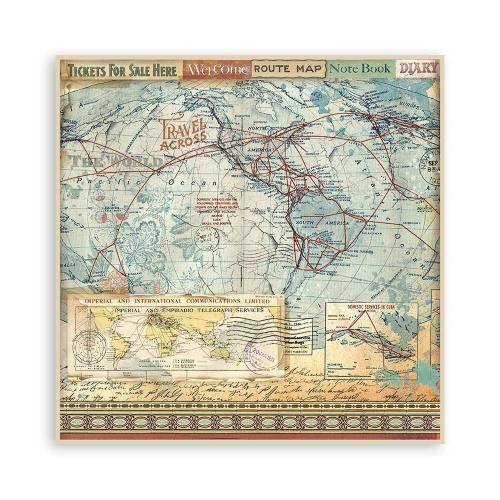 Stamperia Art of Travelling 12x12 Inch Paper Pack Maxi (Single Face) (SBBXLB19) - Postage as per Actual