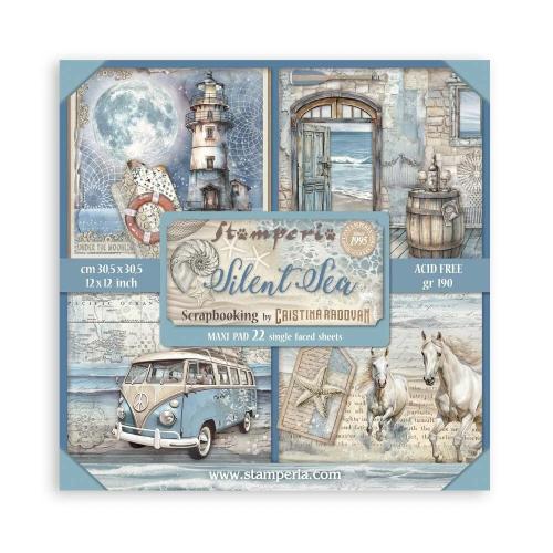 Stamperia Silent Sea 12x12 Inch Paper Pack Maxi (Single Face) (SBBXLB24) - Postage as per Actual