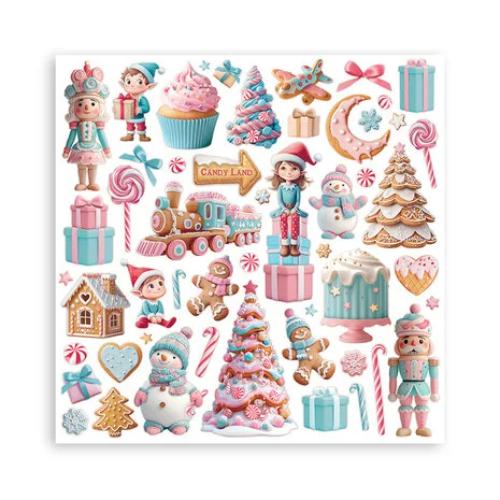 Stamperia - Candy Christmas 12x12" Single Sided Paper Pad from the Candy Christmas Collection - Postage as pe Actual