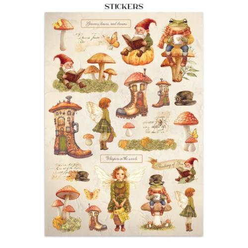 Stamperia Whispering Woods Junk Journal Stickers, Backgrounds, Cut-Outs (SBJK04) - Postage as per Actual