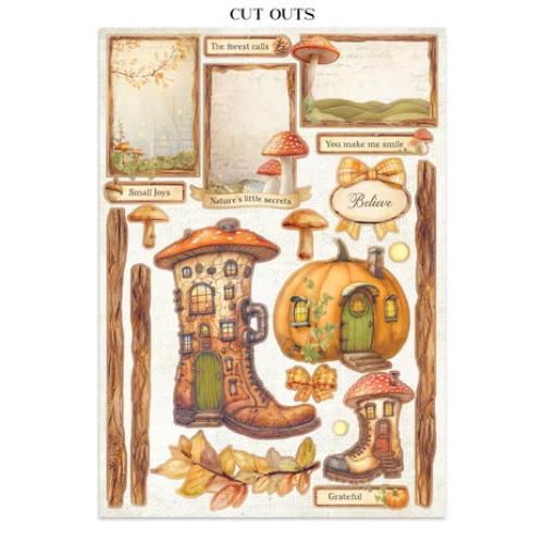 Stamperia Whispering Woods Junk Journal Stickers, Backgrounds, Cut-Outs (SBJK04) - Postage as per Actual