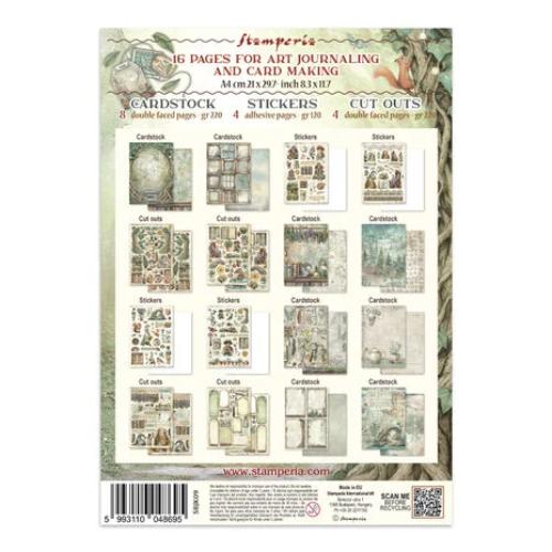 Stamperia Herbarium Silvae Junk Journal Stickers, Backgrounds, Cut-Outs (SBJK09)